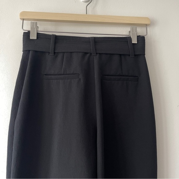 Aritzia Tie Front Pants Wilfred Black high rise trousers waist tie 00 office - Picture 4 of 8